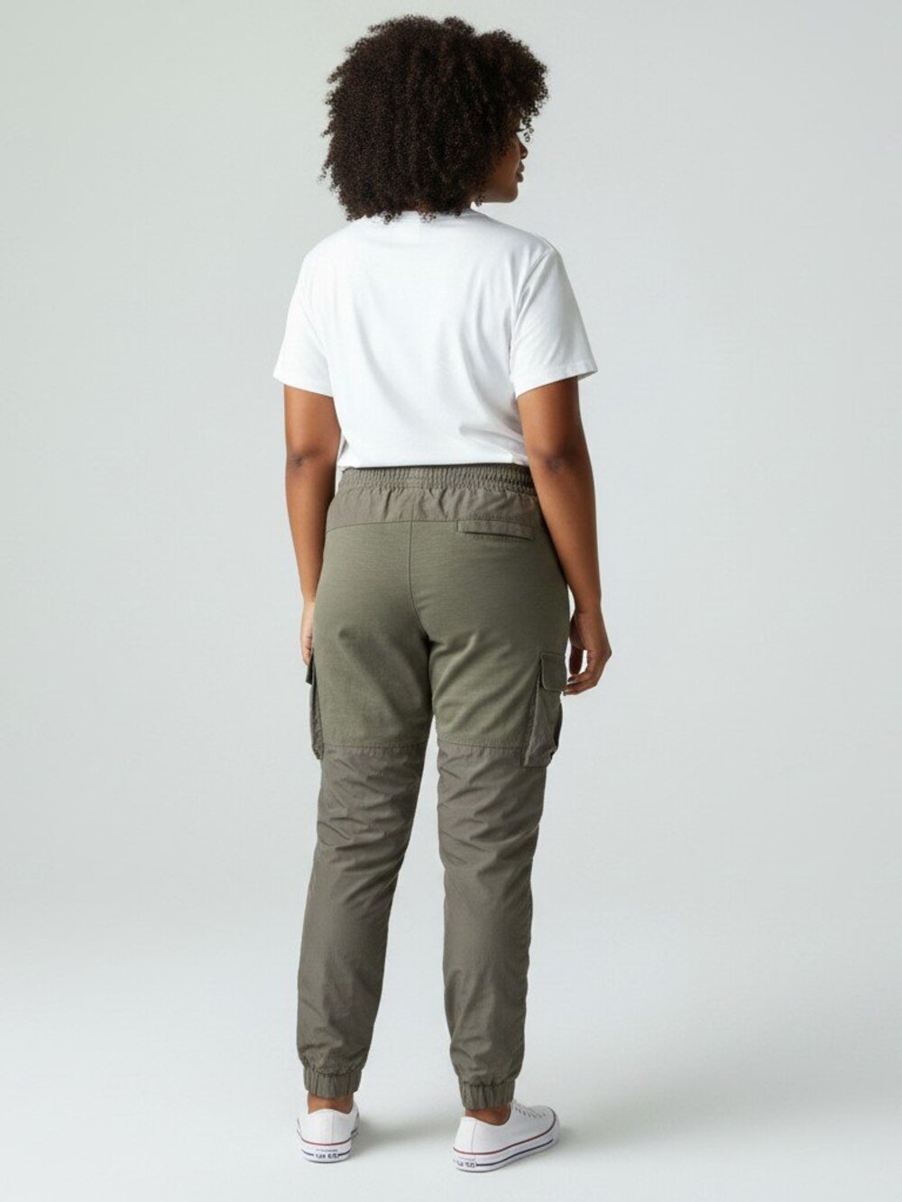 Nike Green Cargo Jogger Pants Size L Cotton Utility Athleisure Activewear - Picture 2 of 7